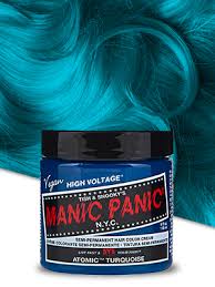How to dye your hair blue for guys. Amazon Com Manic Panic Atomic Turquoise Hair Dye Classic High Voltage Semi Permanent Hair Color Vivid Aqua Shade With Green Undertones Vegan Ppd Ammonia Free For Coloring Hair