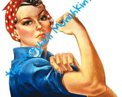 Pop Art Rosie the Riveter Bundle Clipart, Strong Woman, Rosie the Riveter,  Girl Power, We Can Do It