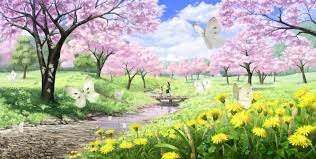 Spring scenery is part of the nature & landscape wallpapers collection. Animated Spring Scenery Widescreen Wallpaper Hd Seasons Spring Scenery Anime Scenery Scenery Wallpaper