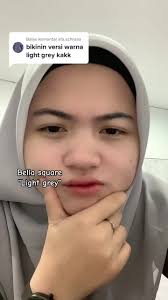 Jilbab Bella Square Warna Light Grey