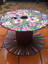 Artesanato Funky Painted Furniture Painted Chairs Spool Furniture