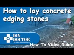 This method of chamfering of concrete edges is done prior to the laying of concrete. Laying Concrete Edging Stones To A Driveway Youtube