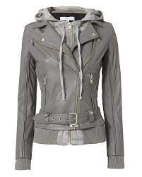 Harper Camo Combo Leather Jacket Grey Leather Jacket Leather Hoodie Camo Print Jacket