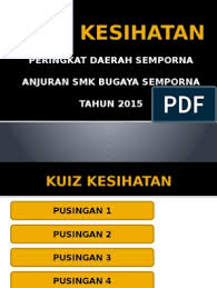 Tidak kira apa tujuan anda semua perlukan kuiz kemerdekaan sekolah rendah ini, editor bersedia membantu bahan. Kuiz Kesihatan
