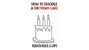Notice in the example the curvature and angles of the lines. How To Doodle A Birthday Cake Iq Doodle School