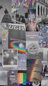 Grey And Rainbow Aesthetic Wallpaper Rainbow Wallpaper Iphone Holographic Wallpapers Aesthetic Iphone Wallpaper