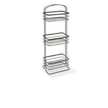 3 Tier Floor Caddy Black Bathroom Shop Cupboard Storage Storage