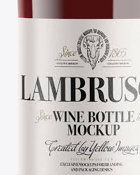 Download Clear Glass Lambrusco Bottle With Red Wine Mockup In Bottle Mockups On Yellow Images Object Mockups PSD Mockup Templates
