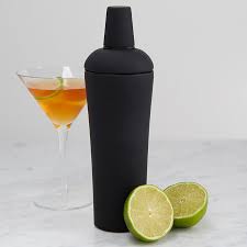 Stainless steel candle holder set. Soft Grip Black Nuance Cocktail Shaker