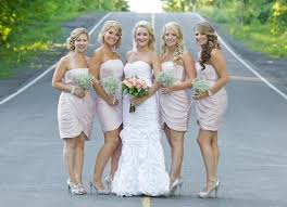Blush Pink Bridesmaids Dresses Silver Shoes And Babys Breath Bride Mermaid Dress Wit Blush Pink Bridesmaid Dresses Blush Pink Dresses Pink Bridesmaid Dress