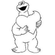 Add some color to these cute valentine coloring pages and give them to a special someone to the first cute valentine's day coloring page includes a donut holding hands with a cup of coffee: Is Your Kid Fond Of The Muppets On Sesame Street Here Are 10 Free Printable Cooki Monster Coloring Pages Valentines Day Coloring Page Valentine Coloring Pages