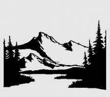 This set includes two birch trees, two evergreens, three birds, a leaf and a squirrel. Silhouette Forest Tattoo Stencil Novocom Top