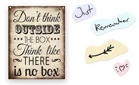 So just save them to your collection and show them. Amazon De Dorothy Spring Metallschild Don T Think Outside The Box Think Like There Is No Box Inspirierendes Zitat Grosse 15 X 20 Cm