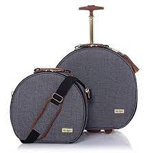 Rara Avis By Iris Apfel 2 Piece Train Hat Box With Packing Cubes Black Amazon Co Uk Clothing Train Hat Hat Box Purses