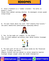 Bahasa Inggris Merupakan Salah Satu Bahasa Yg Idiomatis Banyak Idiom Ungkapan Yang Tercipta Dari Kebiasaan Sehari H Idioms Number Cruncher Twenty Four Seven