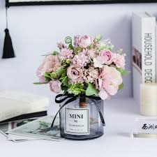 Wedding flowers are an important and integral part of the ceremony. Nordic Artificial Flower Rose Holding Wedding Bouquet Silk Flower For Home Party Table Decoration Fall Decorations Fake Flower Bimpneaga