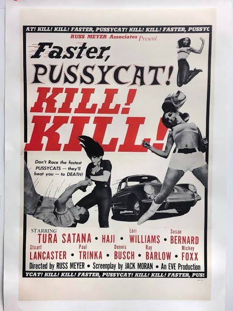 FASTER, PUSSYCAT! KILL! KILL! (1965) ORIGINAL Movie Poster Style B V Gd