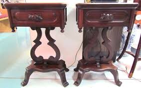 Davis Cabinet Co Lillian Russell Pair Of Lyre Bedside Tables Nashville Tn Table Bedside Table Furniture