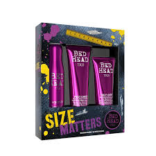 How do you treat the word size (or is it sized?) when it's used in combination with other words as an adjective? Tigi Bed Head Size Matters Gift Set Perfume Direct