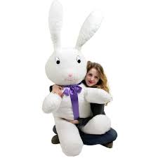 A man & his stuffed animal. American Made Giant Stuffed Bunny 60 Inch Soft Big Plush 5 Foot Rabbit Made In Usa Walmart Com Walmart Com