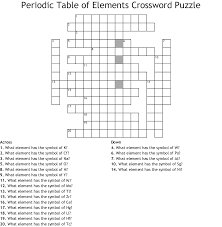 Periodic table puzzle worksheet using supportive subjects. Periodic Table Of Elements Crossword Puzzle Wordmint