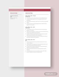 Safety Officer Resume Template In 2020 Resume Template Resume Education Jobs