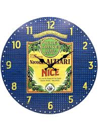 Horloge Vintage Huile Alziari Nice
