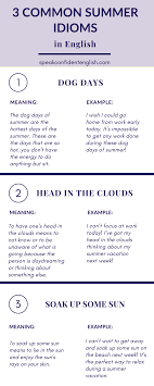 8 Summer Idioms That Are Easy To Use In English Conversation English Idioms English Phrases Idioms