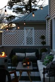 How We Hung Our Deck String Lights Privacy Screen And Artwork Outside Nesting With Grace