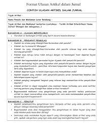 Sebut saja portal dokumen garuda yang dikembangkan oleh kemdiknas. Format Ulasan Artikel Dalam Jurnal Conto