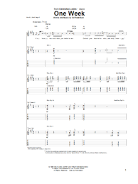 3 contributors total, last edit 4 days ago. One Week By Barenaked Ladies Guitar Tab Guitar Instructor