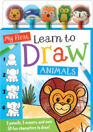 How to draw book for kids: My First Learn To Draw Animals Pencil Toppers Amazon De Webb Melissa Fremdsprachige Bucher