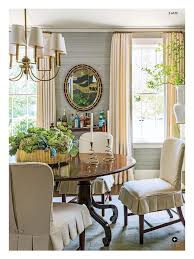 In Southern Living This Month I Love The Blue Grass Cloth Grasscloth Dining Room Dining Room Inspiration Dining Room Furniture