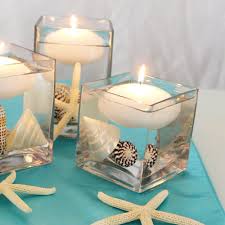 Clear Glass Square Vase4 Wide X 4 Tall Beach Centerpieces Beach Wedding Centerpieces Glass Cube