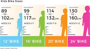 kids bike size chart google search kids bicycle kids