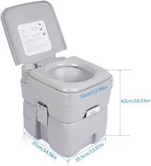 Vetomile Campingtoilette Mobil Wc Mobile Toilette Mit Wasserspulung Funktion 20l Abwassertank 10l Wassertank 50 Mal Sp Campingtoilette Wassertank Abwasser