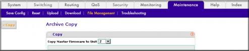 How Do I Copy Master Firmware To A Stack Member Using The Web Interface On My Managed Switch Answer Netgear Support