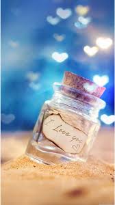 Tap And Get The Free App Girlish Bottle I Love You Blue Sand Romantic Feeling Bokeh Shining For Girl Love Wallpaper Heart Wallpaper Cute Wallpaper For Phone
