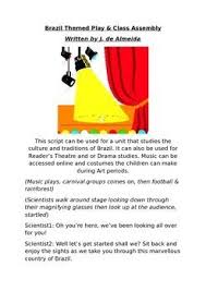 Play And Class Assembly About Brazil S Culture And Rainforest Brazil Culture Rainforest Brazil Rainforest
