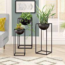This 3 Piece Modern Rectangular Framed Plant Stand Set Features Open Rectangular Iron Frames With Squar House Plants Decor Metal Plant Stand Plant Stand Indoor Enjoy free shipping on most stuff, even big stuff.