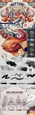 The result should look like the following Neptune Illustration Kit For Affinity Photoshop Watercolor Illustration Drawing Skills