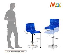 Mbtc Meshot Cafeteria Restaurant Office Bar Stool Chair In Blue In 2020 Bar Stool Chairs Office Bar Bar Stools