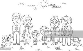 Free Clipart Picture Of My House And Family Black And White Outlines Google Search Family Coloring Pages Family Drawing Family Coloring