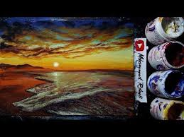 50 lukisan pemandangan ini dijamin buat kamu. Melukis Pemandangan Pantai Acrylic Painting Youtube Art Painting