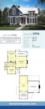 Southern Style House Plan 51976 With 1 Bed 1 Bath Modern Farmhouse Plans House Plans Mountain House Plans