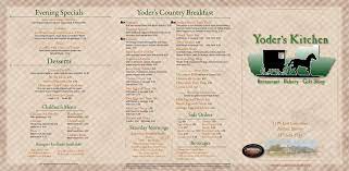 Oder reservieren sie in einem unserer anderen 11233 ausgezeichneten restaurants in arthur. Yoder S Kitchen Menu In Arthur Illinois Usa