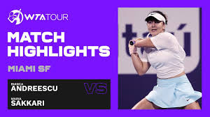 Purple gro . bianca andreescu. Bianca Andreescu Vs Maria Sakkari 2021 Miami Semifinals Wta Match Highlights Youtube