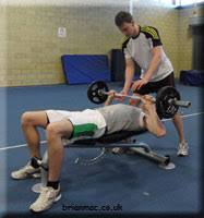 weight training bench press