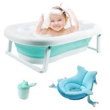 Shop for infant to toddler bath tub at buybuy baby. 3 In 1 Baby Bathtub Portable Collapsible Toddler Bath Tub Foldable Infant Shower Basin Anti Slip Skid Proof With Baby Cushion For 0 5 Years Green Tub Cushion Buy Online In Antigua And Barbuda At Antigua Desertcart Com