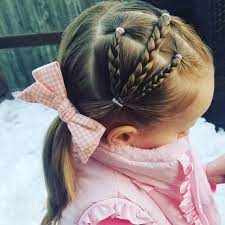 Girl S And Toddlers Gingham Fabric Hair Bow Spring Headband Toddler Hairstyles Girl Girl Hair Dos Toddler Hair